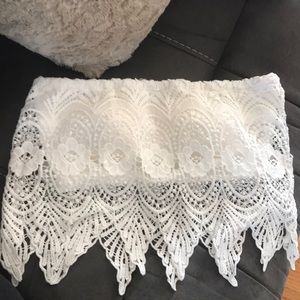 White Laced Tube Top